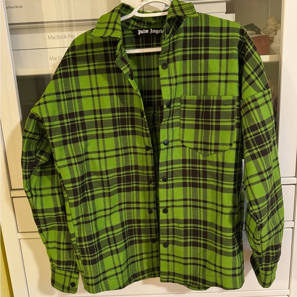 Palm Angels Lime green button up - Small - Picture 3 of 3